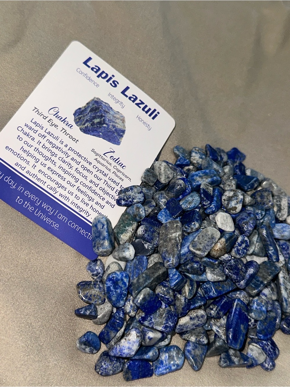 Lapis Lazuli Tumbled Stones - Home Accents
